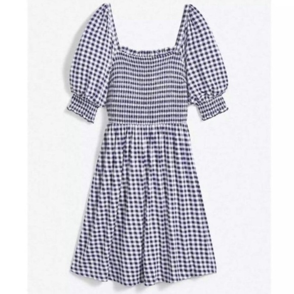 DRAPER JAMES Jo Dee Dress Nassau Navy Gingham size Small - Picture 1 of 8